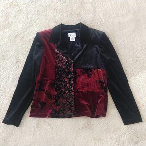 K Petite Black velvet jacket